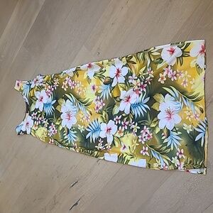 NWOT DGI by Darian Foral Midi Dress Women's sz 6 Sleeveless Hawaiian Print Dress
